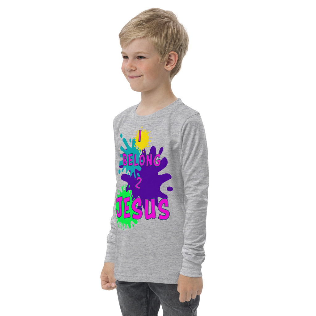I Belong 2-JESUS - Youth long sleeve tee BELLA + CANVAS 3501Y