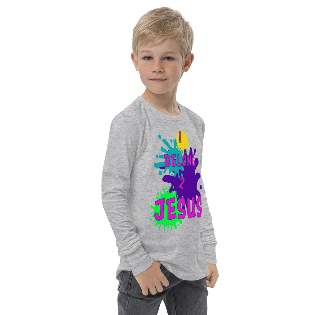 I Belong 2-JESUS - Youth long sleeve tee BELLA + CANVAS 3501Y