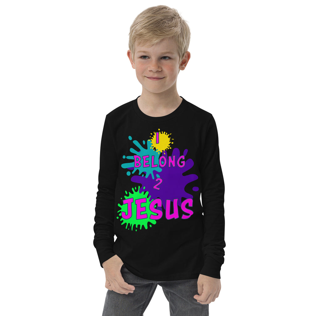 I Belong 2-JESUS - Youth long sleeve tee BELLA + CANVAS 3501Y