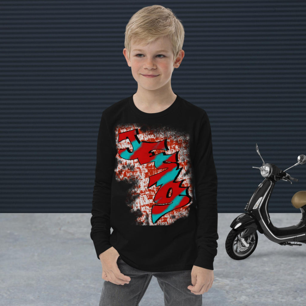 Jesus My King - Youth long sleeve tee BELLA + CANVAS 3501Y