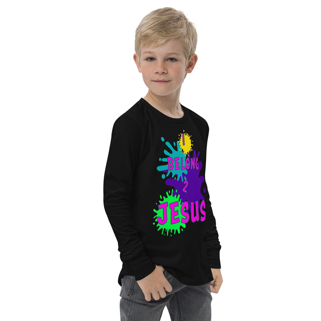 I Belong 2-JESUS - Youth long sleeve tee BELLA + CANVAS 3501Y