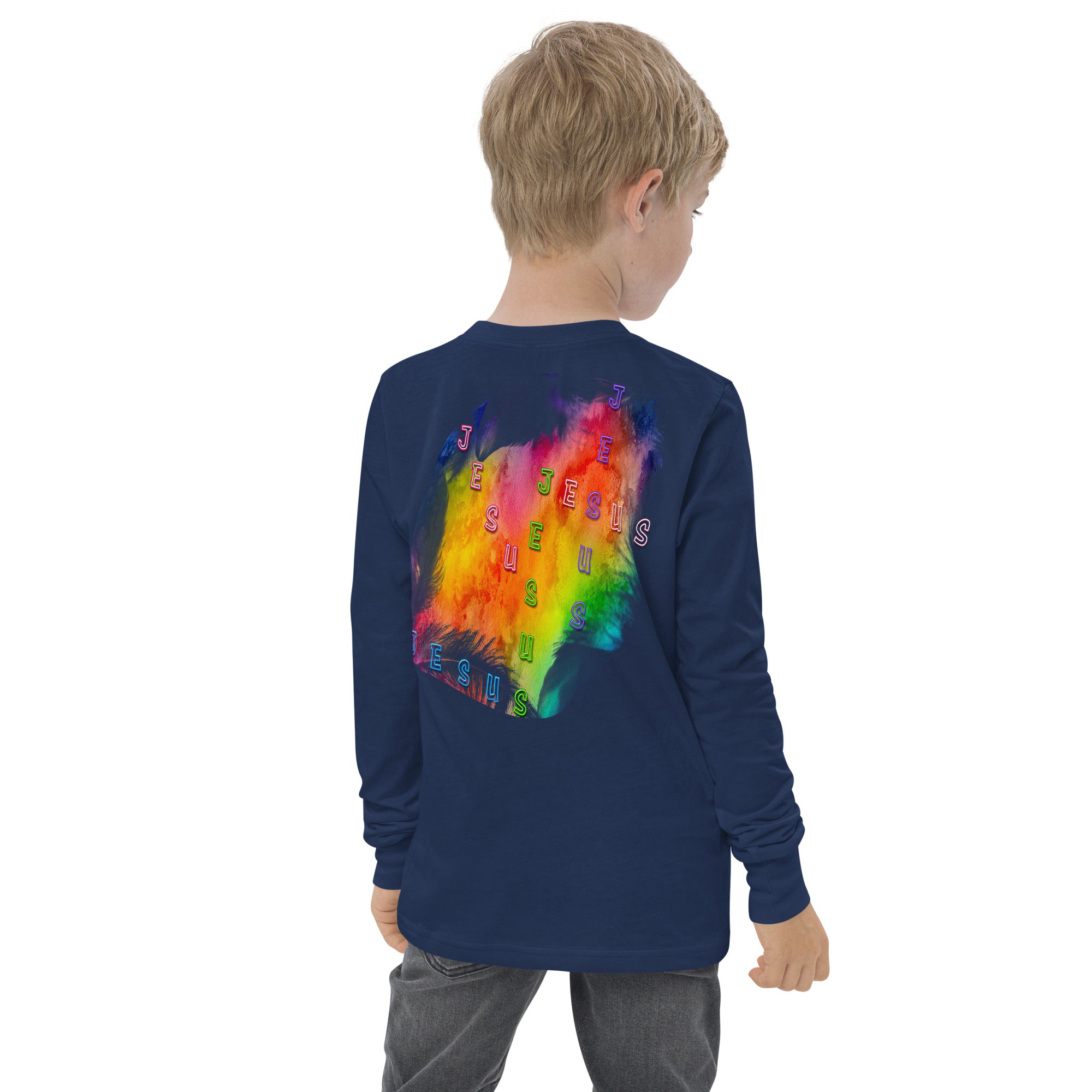 I Belong 2-JESUS - Youth long sleeve tee BELLA + CANVAS 3501Y