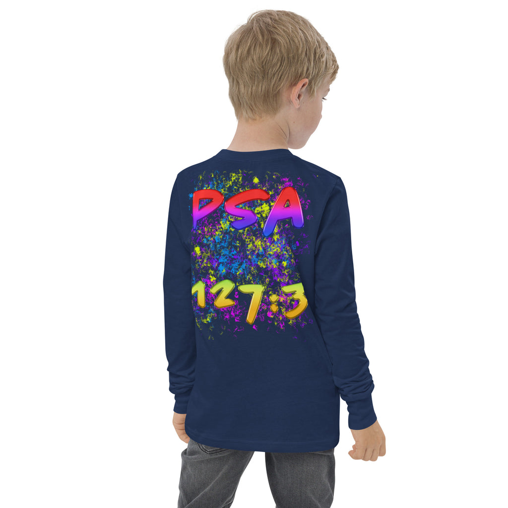 I Am A Gift of God Ps. 127:3 - Youth long sleeve tee BELLA + CANVAS 3501Y