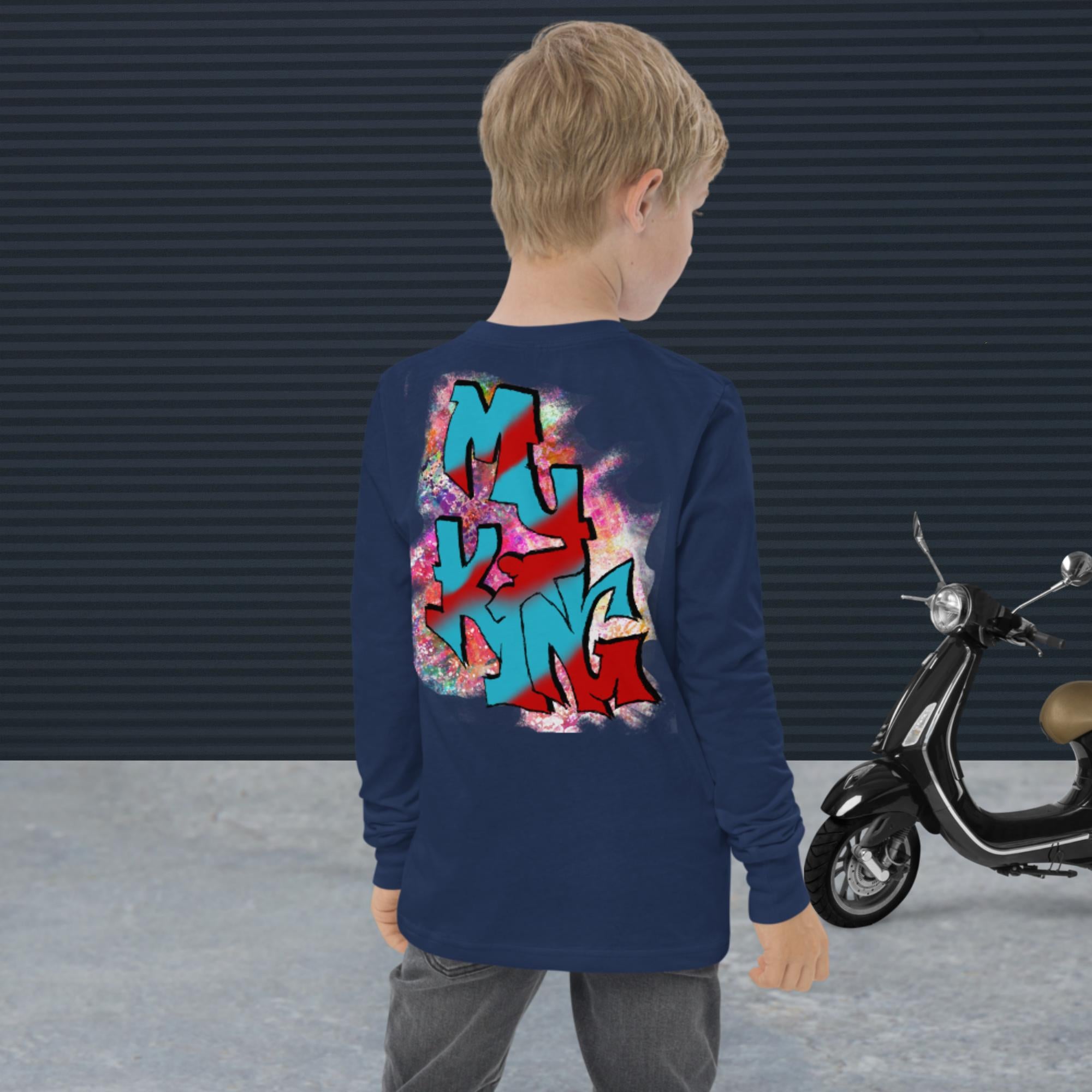 Jesus My King - Youth long sleeve tee BELLA + CANVAS 3501Y