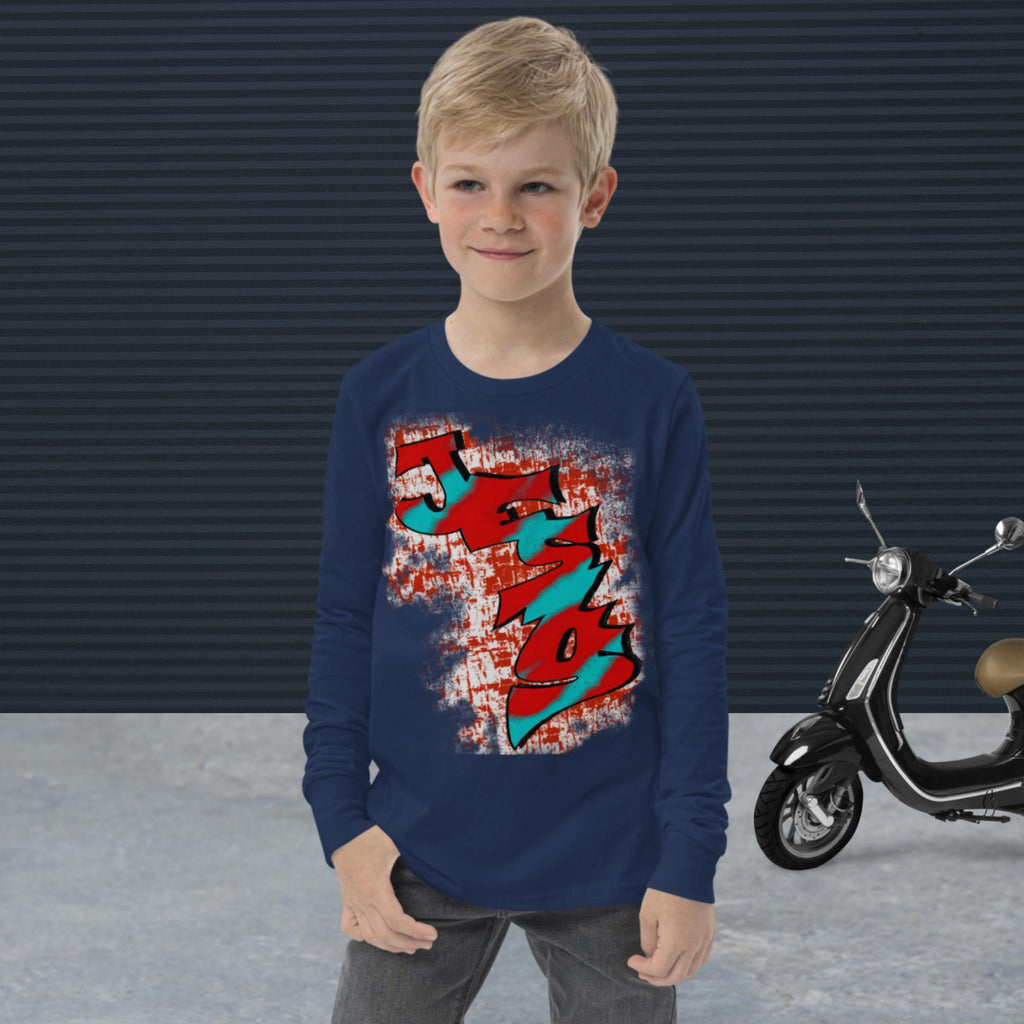 Jesus My King - Youth long sleeve tee BELLA + CANVAS 3501Y