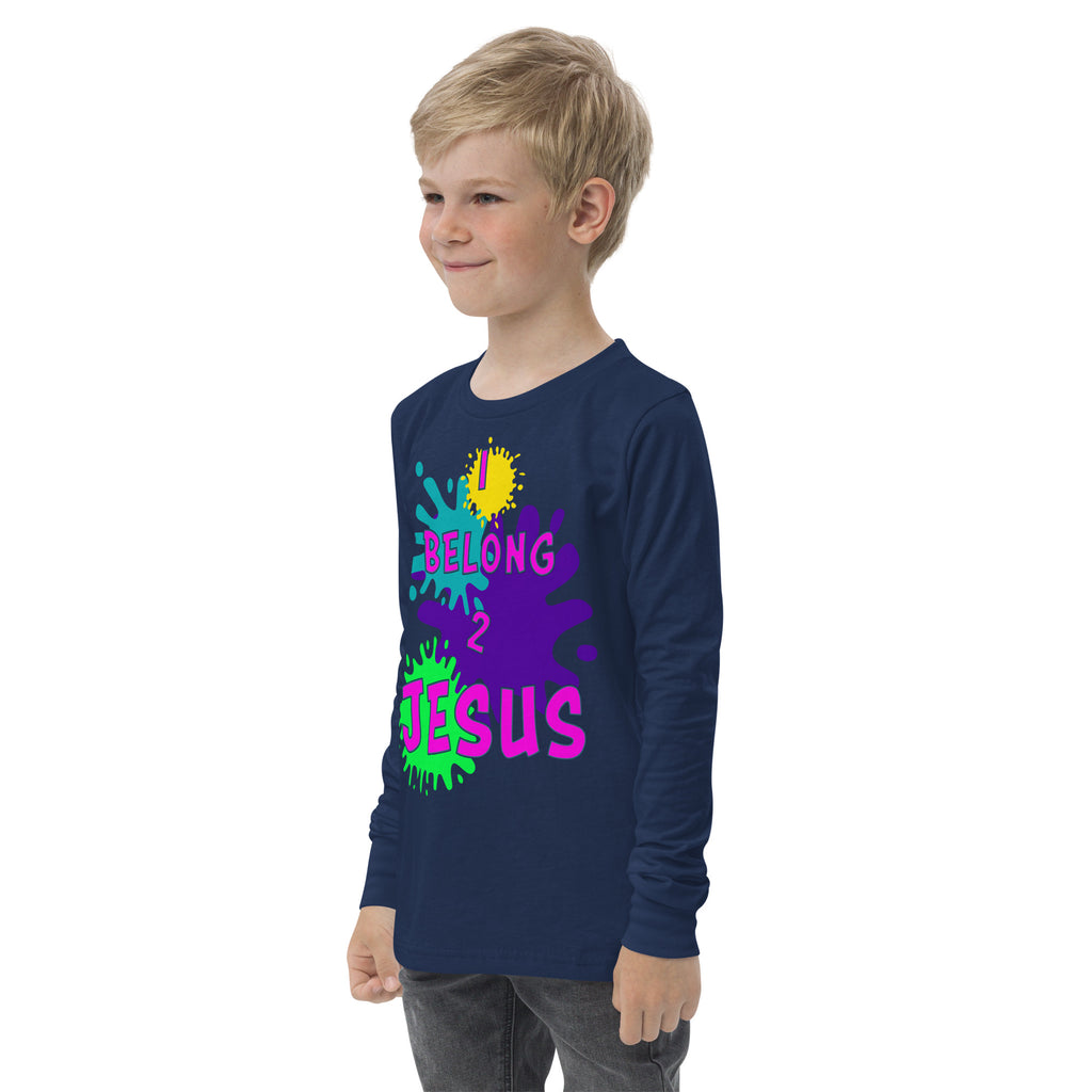 I Belong 2-JESUS - Youth long sleeve tee BELLA + CANVAS 3501Y