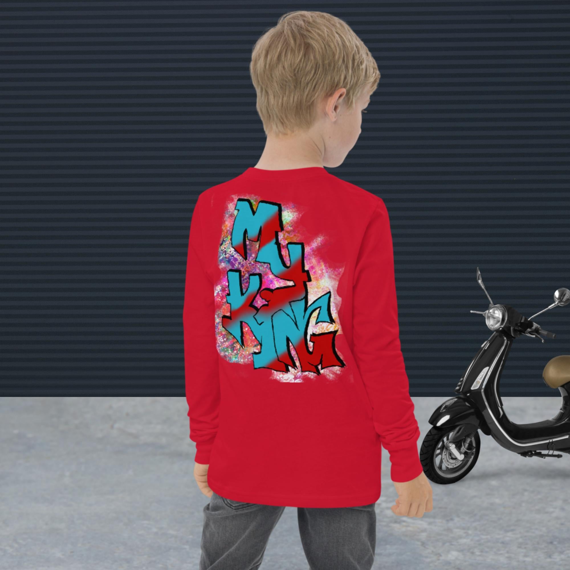 Jesus My King - Youth long sleeve tee BELLA + CANVAS 3501Y