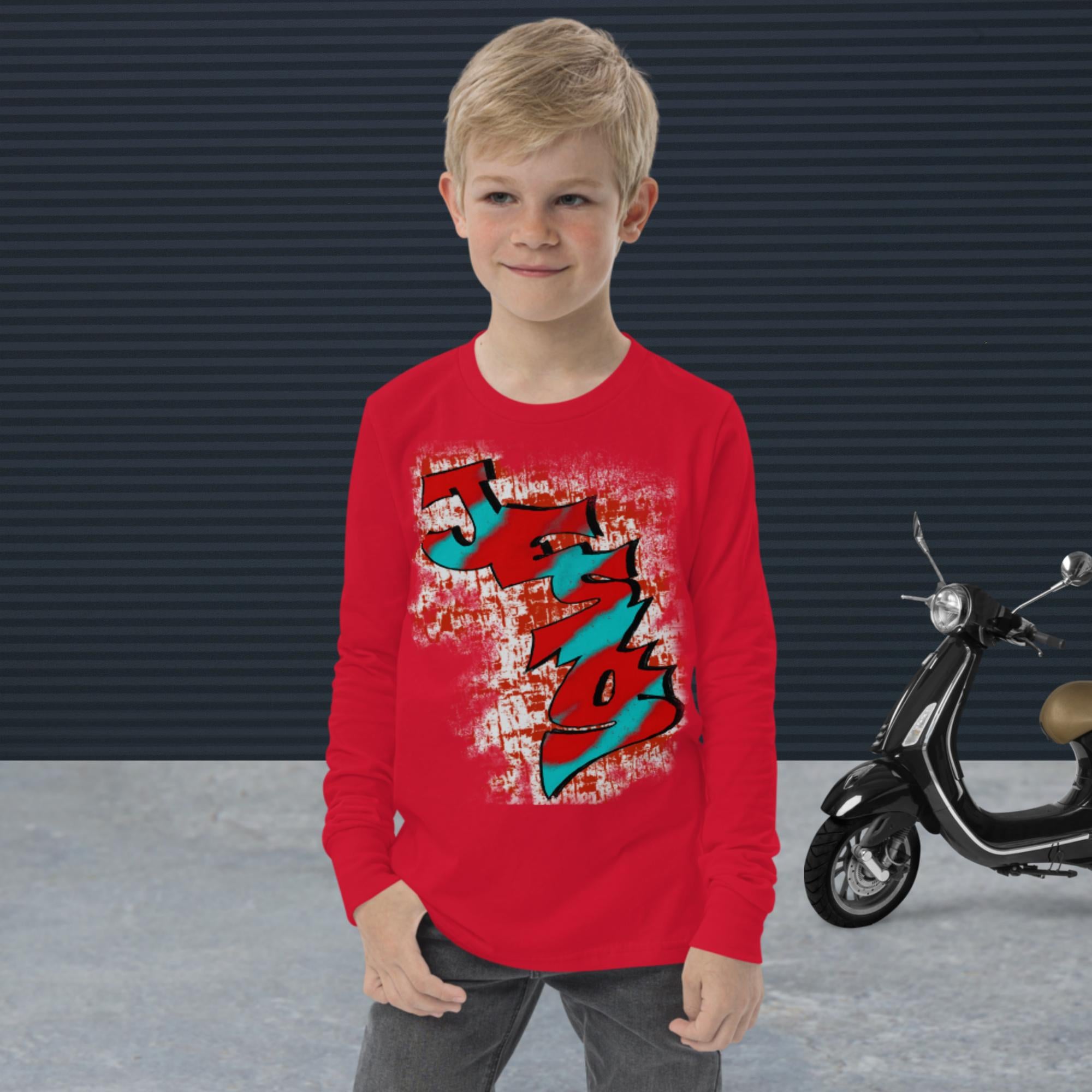 Jesus My King - Youth long sleeve tee BELLA + CANVAS 3501Y