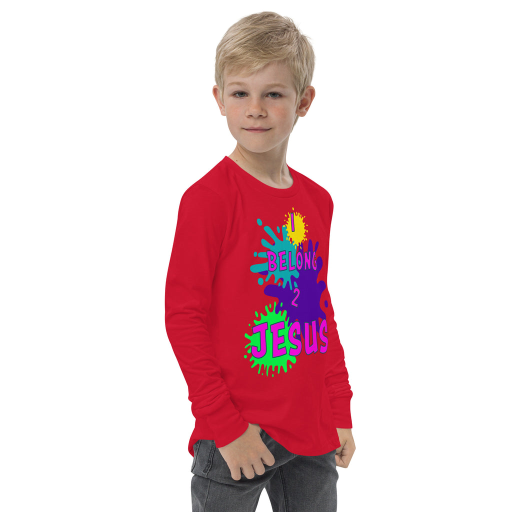 I Belong 2-JESUS - Youth long sleeve tee BELLA + CANVAS 3501Y