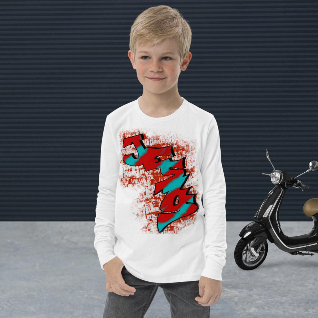 Jesus My King - Youth long sleeve tee BELLA + CANVAS 3501Y