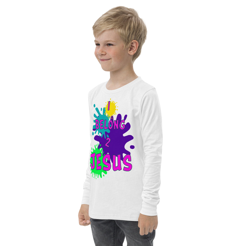 I Belong 2-JESUS - Youth long sleeve tee BELLA + CANVAS 3501Y