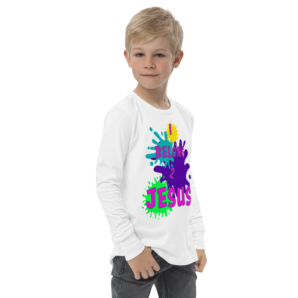 I Belong 2-JESUS - Youth long sleeve tee BELLA + CANVAS 3501Y